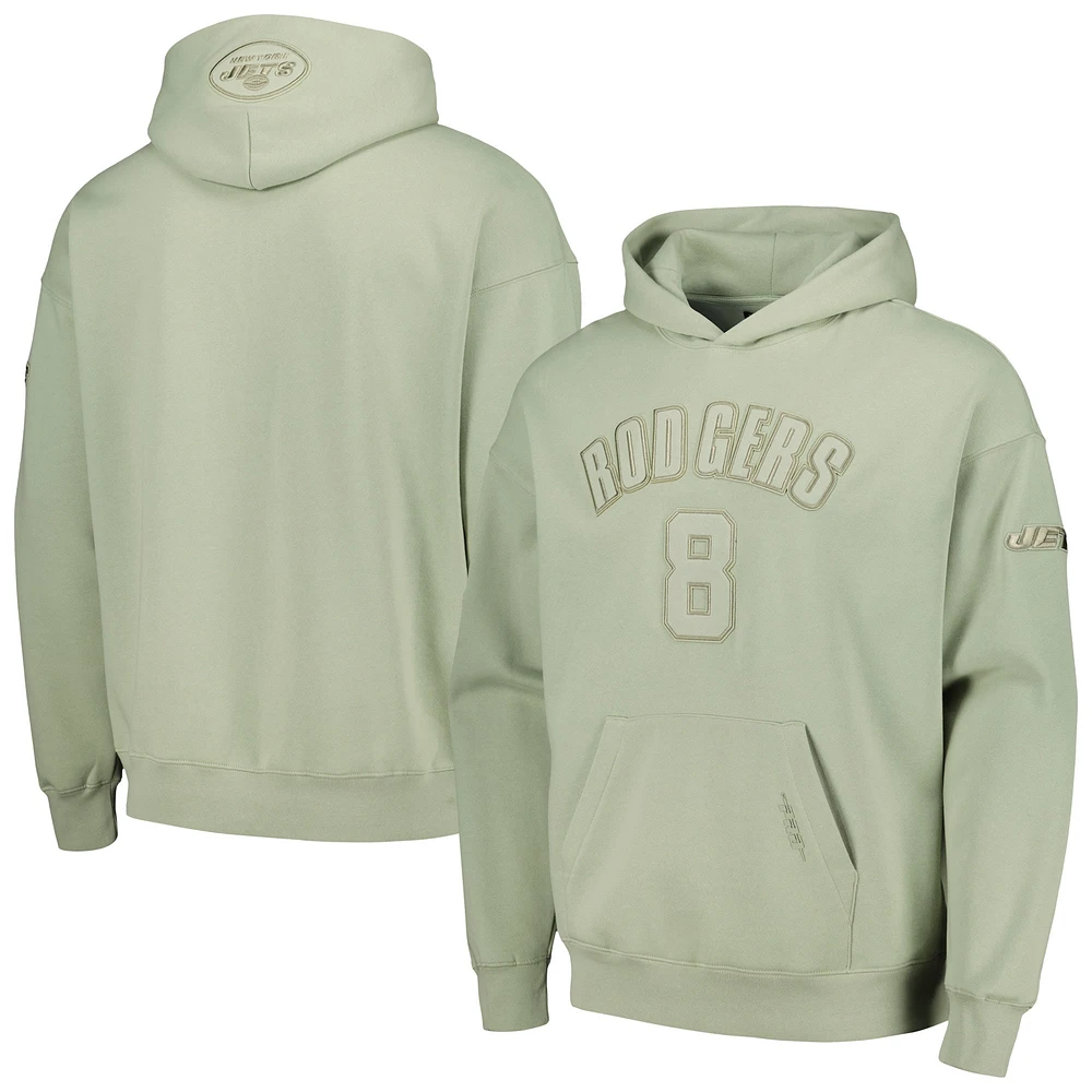 Men's Pro Standard Aaron Rodgers Moss New York Jets Player Name & Number Pullover Hoodie