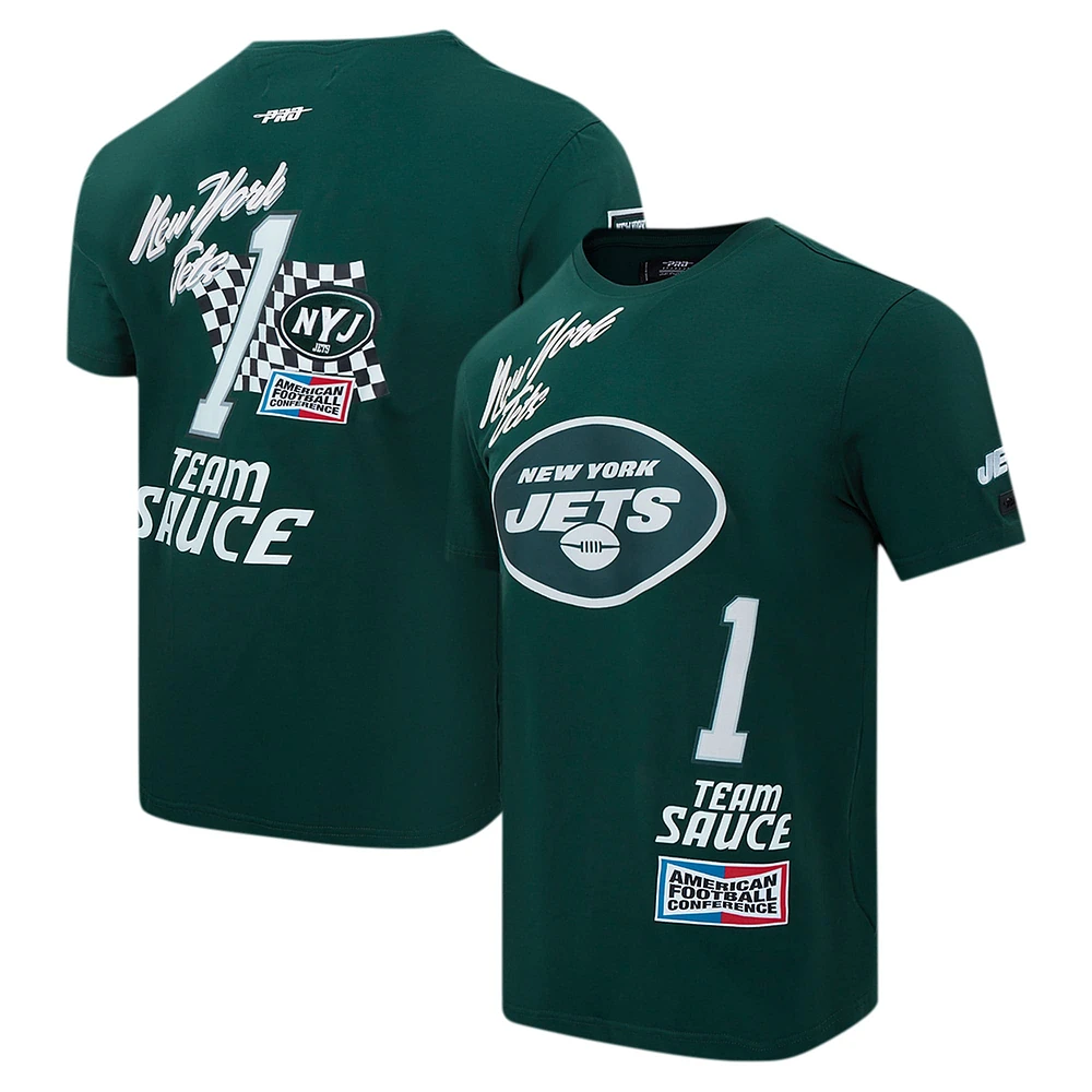 T-shirt de joueur Pro Standard Ahmad Sauce Gardner vert New York Jets Fast Lane avec nom et numéro pour hommes