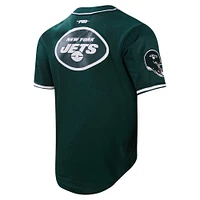 Men's Pro Standard Ahmad Sauce Gardner Green New York Jets Mesh Button-Up Baseball Jersey