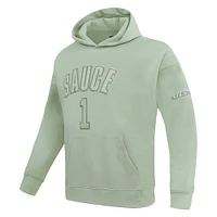 Men's Pro Standard Ahmad Sauce Gardner Light Green New York Jets Player Name & Number Pullover Hoodie