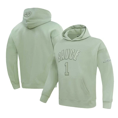 Sweat à capuche Pro Standard Ahmad Sauce Gardner Moss New York Jets pour hommes, nom et numéro du joueur