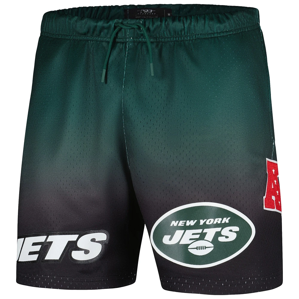 Men's Pro Standard Black/Green New York Jets Ombre Mesh Shorts