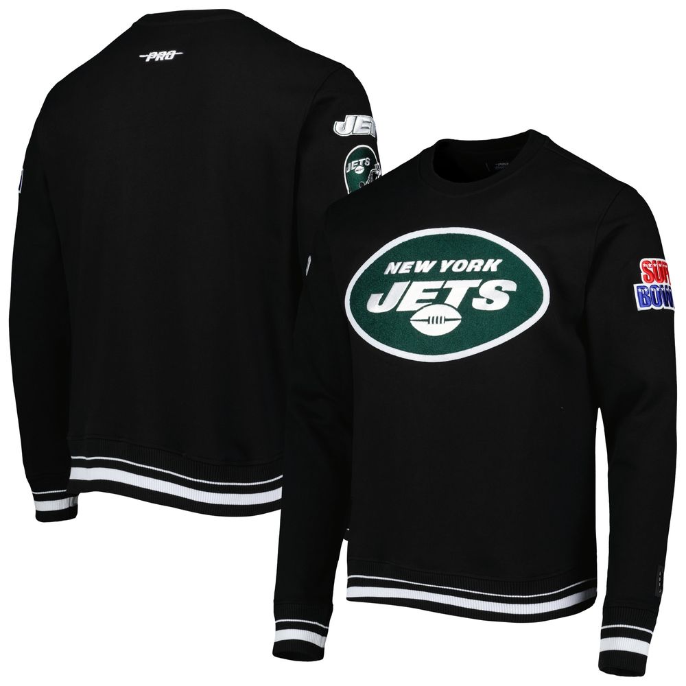 Pro Standard Men's Pro Standard Black New York Jets Mash Up Pullover  Sweatshirt