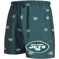 Men's Pro Standard  Green New York Jets Allover Print Mini Logo Shorts