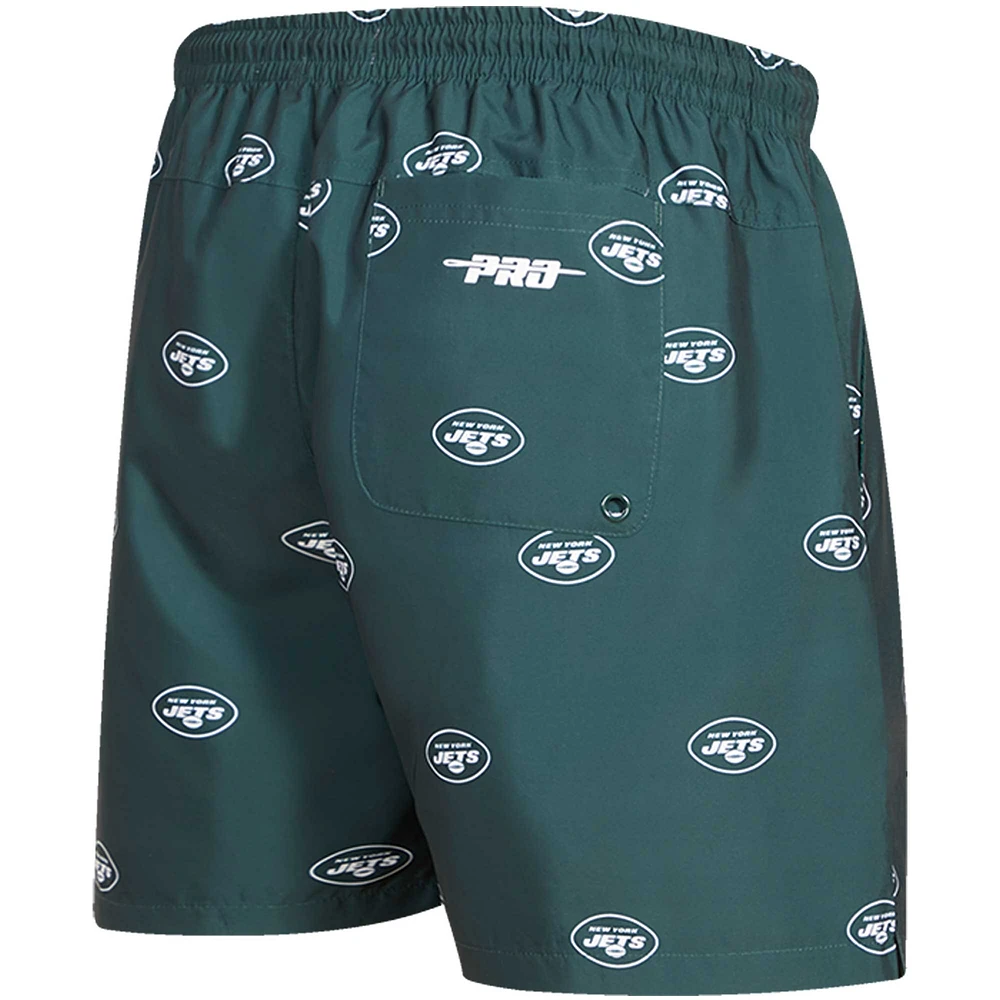 Short vert avec mini logo imprimé sur l'ensemble des Jets de New York Pro Standard pour hommes