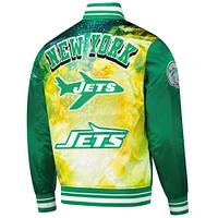 Men's Pro Standard Green New York Jets Sublimated Satin Full-Snap Jacket