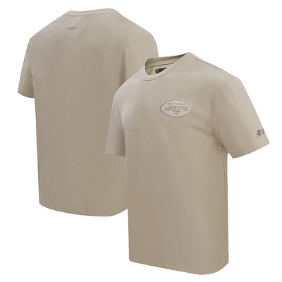 Men's Pro Standard Tan New York Jets Drop Shoulder T-Shirt
