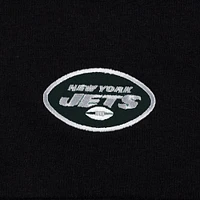 Men's Profile Black New York Jets Big & Tall Fleece Quarter-Zip Jacket