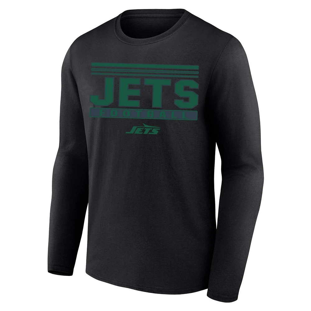 Men's Profile  Black New York Jets Big & Tall Pop Long Sleeve T-Shirt