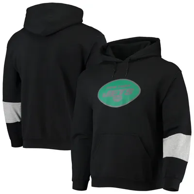 Men's Nike Black New York Jets Wordmark Performance Pullover Hoodie