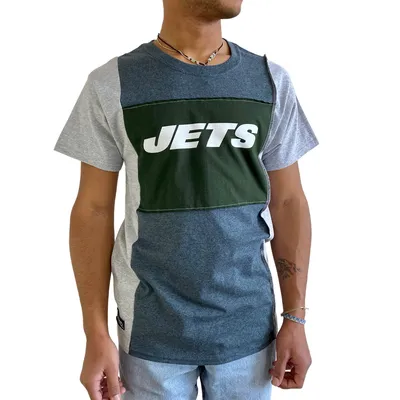 Men's Refried Apparel Heather Charcoal New York Jets Sustainable Split T-Shirt