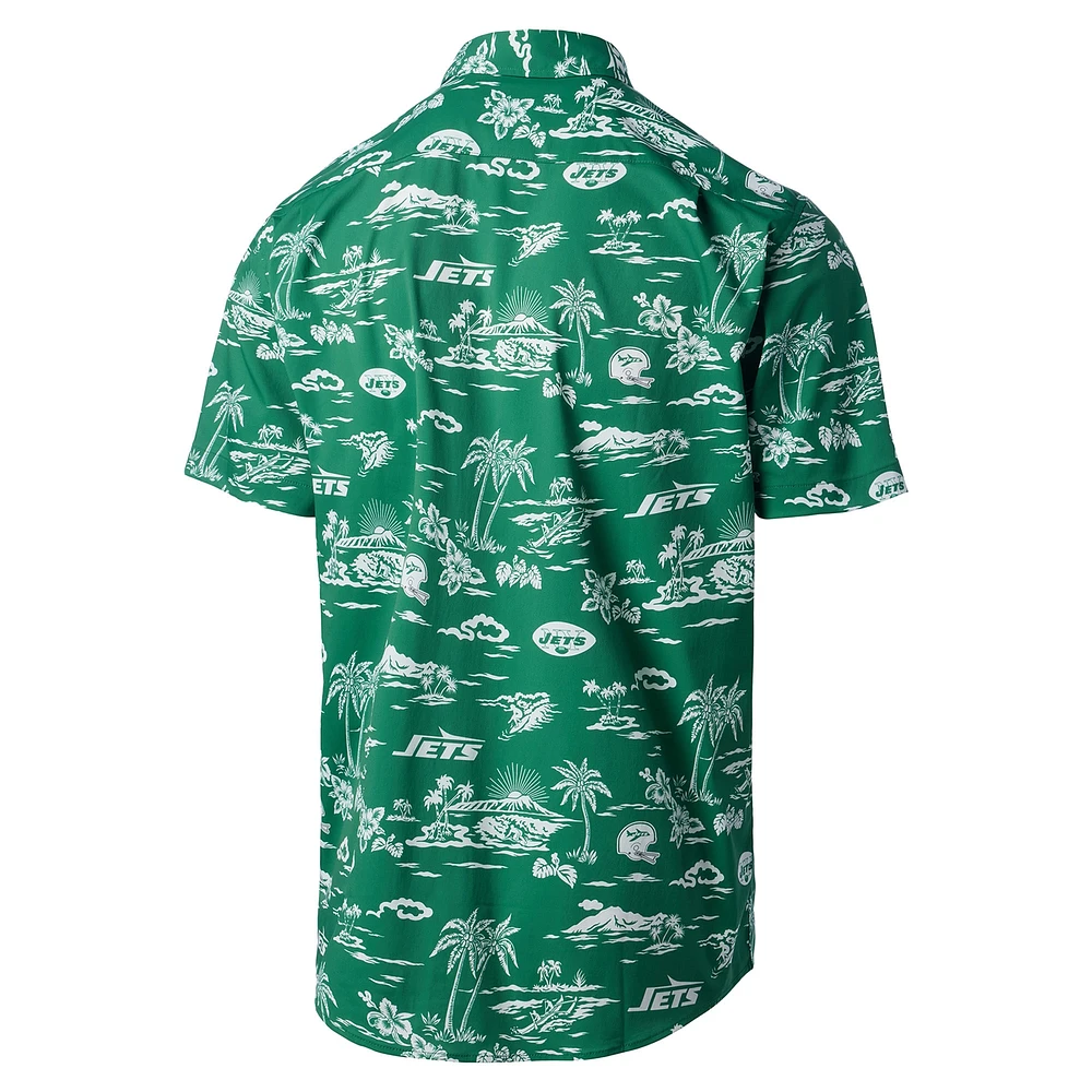 Polo Reyn Spooner vert New York Jets Throwback Pua Performance pour hommes