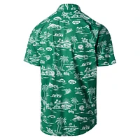 Men's Reyn Spooner Green New York Jets Throwback Pua Performance Polo