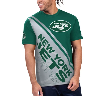 T-shirt graphique Starter Green/White New York Jets Finish Line Extreme pour hommes