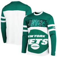 Men's Starter Green/White New York Jets Halftime Long Sleeve T-Shirt