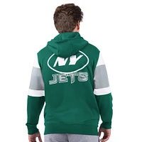 Sweat à capuche zippé extrême pour homme New York Jets Starter Green