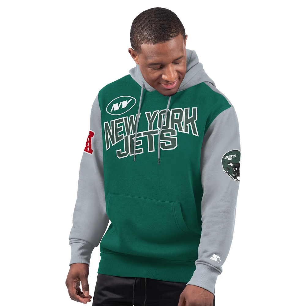 Men's Starter Green New York Jets Extreme Pullover Hoodie