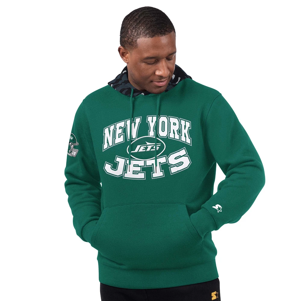 Men's Starter Green New York Jets Thursday Night Gridiron Pullover Hoodie