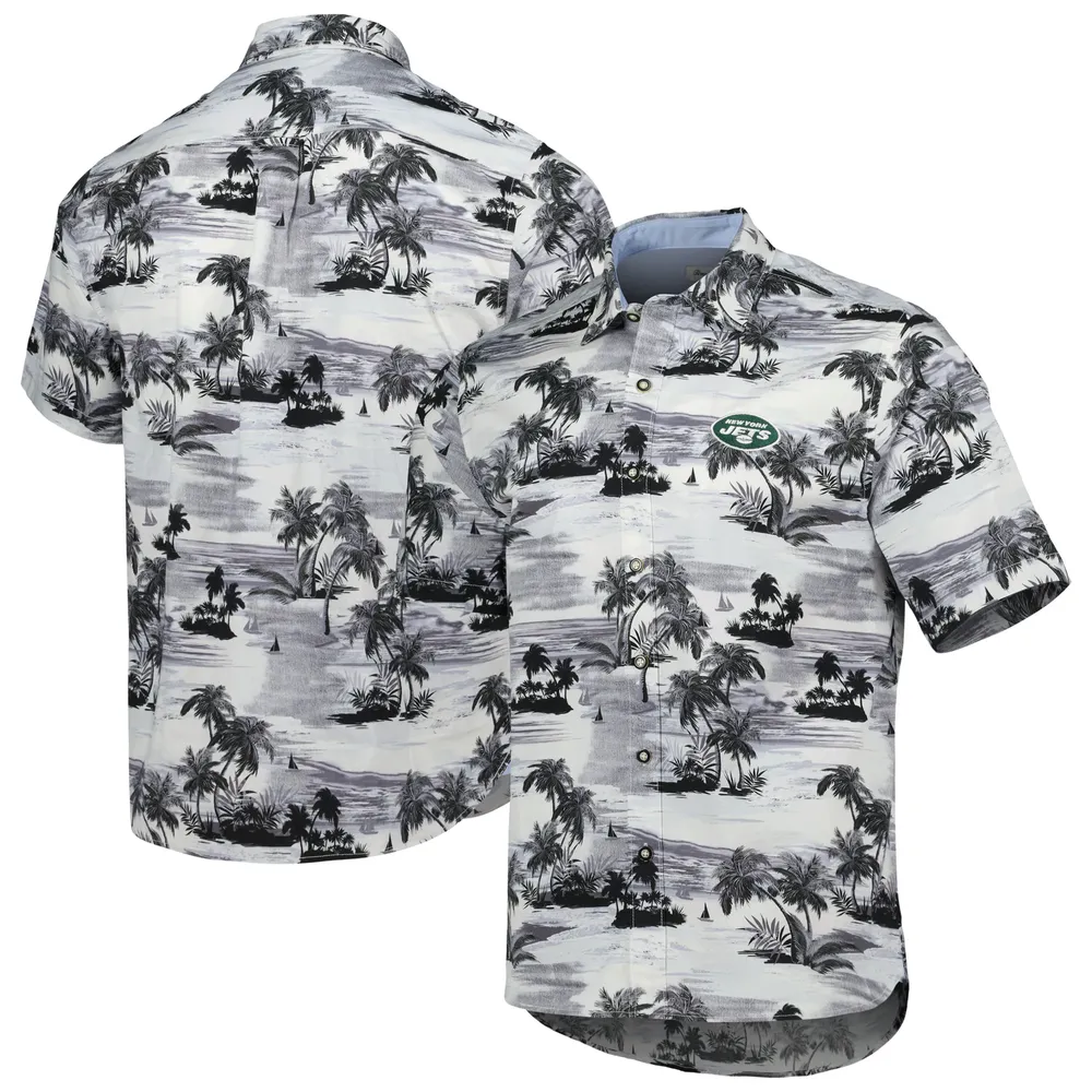 Lids New York Jets Tommy Bahama Sport Tropical Horizons Button-Up Shirt -  Black