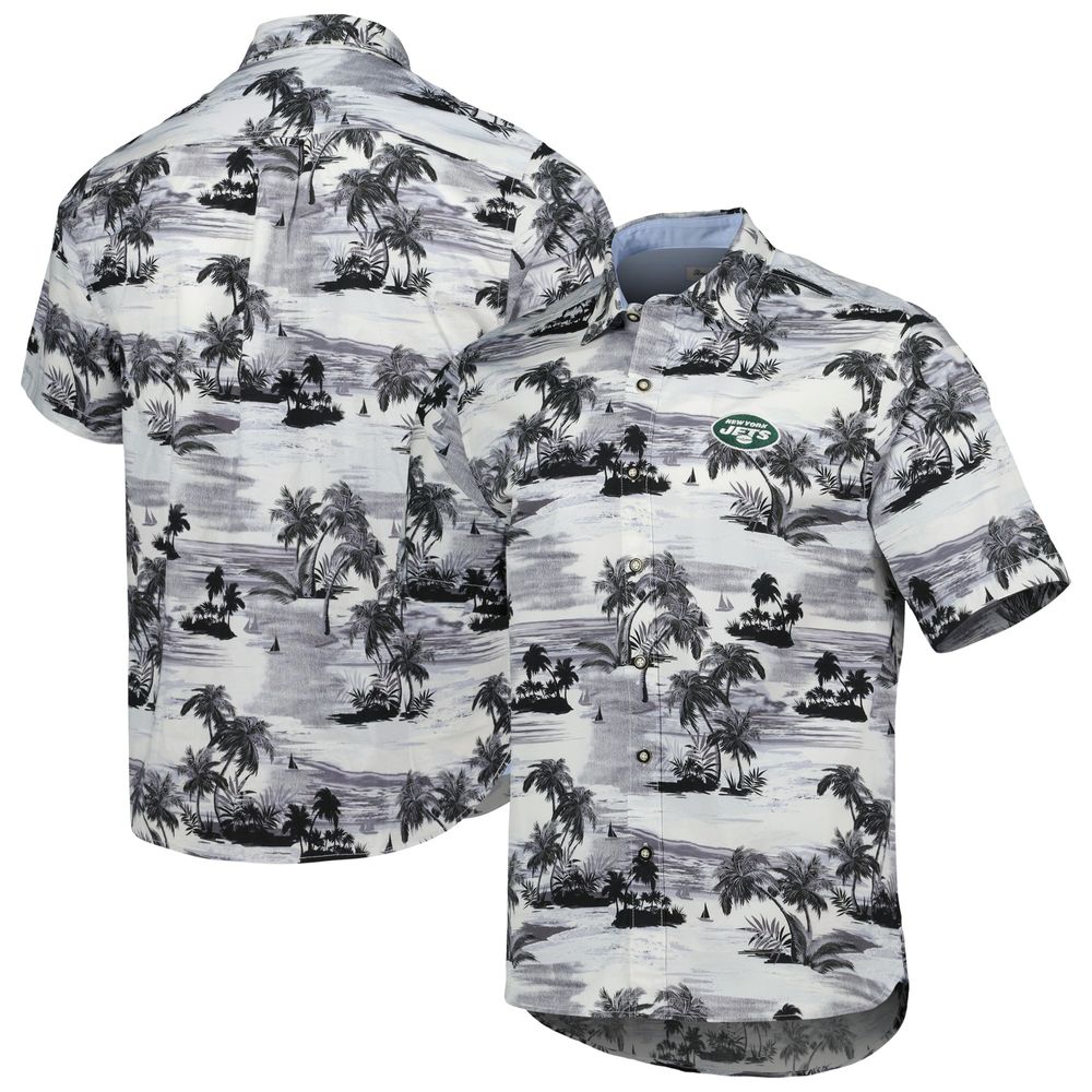 Tommy Bahama Men's Tommy Bahama Black New York Jets Sport Tropical Horizons  Button-Up Shirt