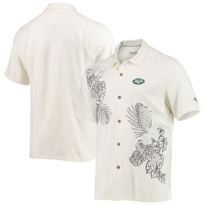 Men's Tommy Bahama White Mississippi State Bulldogs Al Fresco Tropics  Jacquard Button-Up Shirt