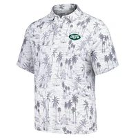 Men's Tommy Bahama Gray New York Jets Cabana Shores IslandZone Tri-Blend Polo