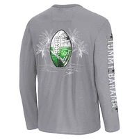 T-shirt à manches longues Tommy Bahama gris New York Jets Oasis Endzone Lux pour homme