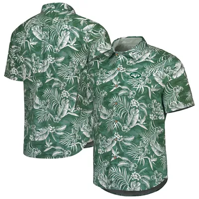 New York Jets Tommy Bahama Aqua Lush Full-Button Shirt - Green