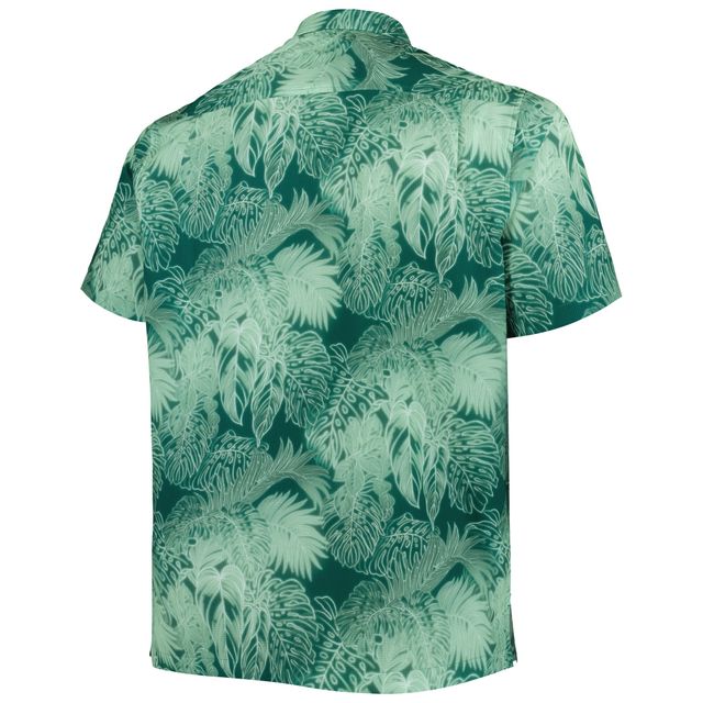 Chemise boutonnée pour homme Tommy Bahama Green New York Jets Big & Tall Coast Luminescent Fronds Camp IslandZone