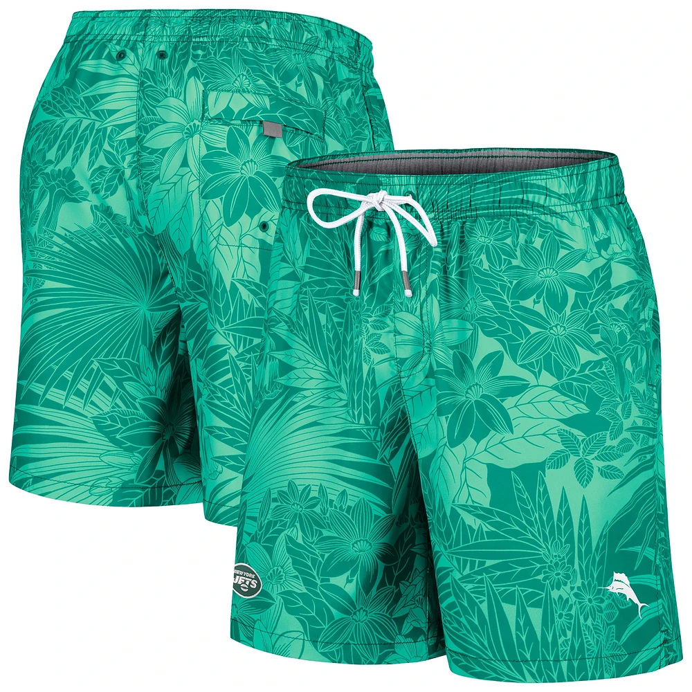 Short de bain Tommy Bahama vert New York Jets Santiago Palms pour hommes