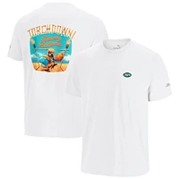 T-shirt graphique Tommy Bahama pour homme, blanc, New York Jets Sport Torchdown