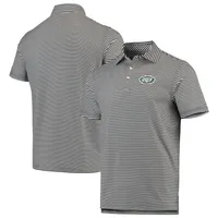 New York Jets Vineyard Vines Winstead Stripe Throwback Polo - Gray