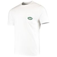 Men's Vineyard Vines White New York Jets Team Whale Helmet T-Shirt