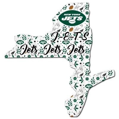 New York Jets 12'' Floral State Sign