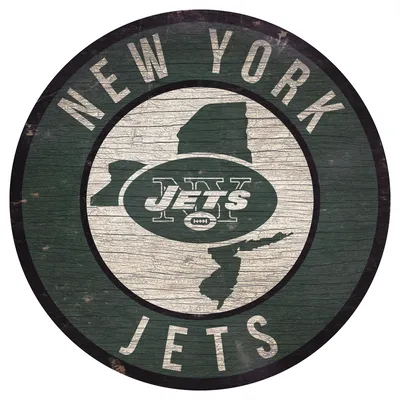 New York Jets 12'' x 12'' State Circle Sign
