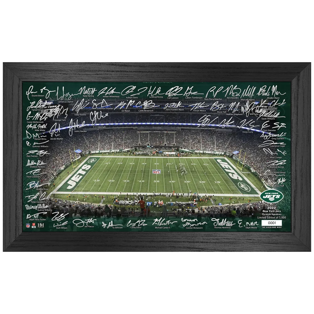 New York Jets Super Bowl Ticket and Game Coin Collection Framed