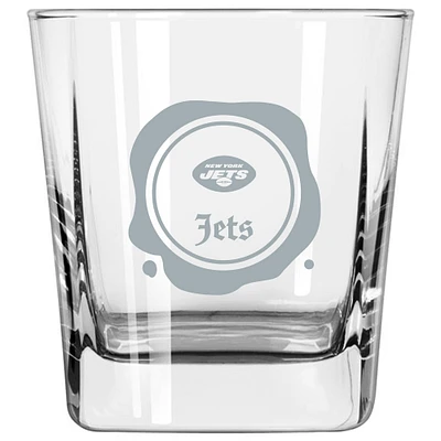 Jets de New York 14oz. Verre à l'ancienne avec tampon de givre