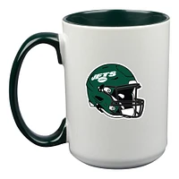 Jets de New York 15oz. Tasse de casque