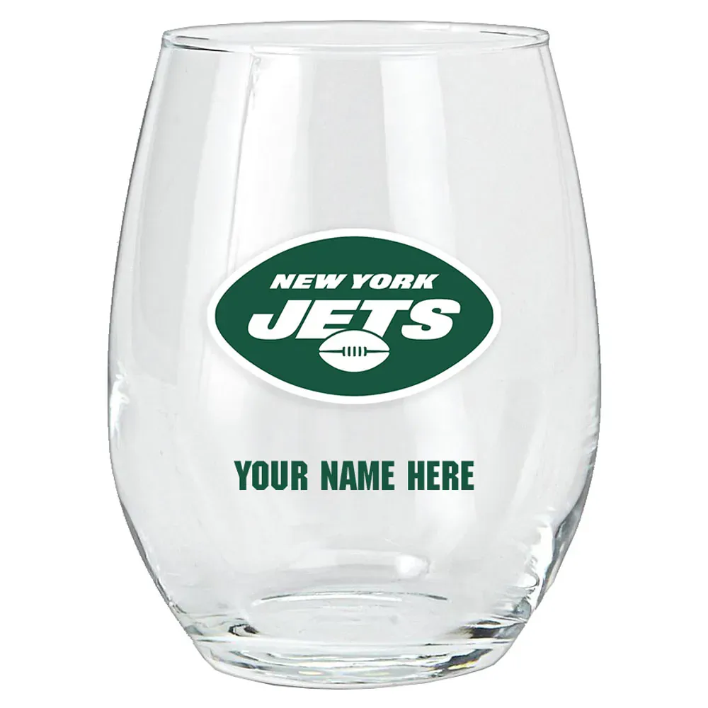 Lids New York Jets 15oz. Stemless Wine Glass