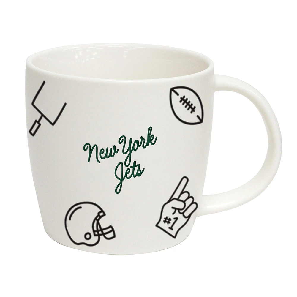 Jets de New York 18oz. Tasse de meneur de jeu