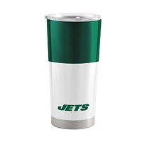 Jets de New York 20 oz. Gobelet en acier inoxydable à blocs de couleurs