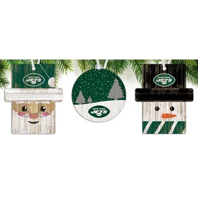 New York Jets 3-Pack Ornament Set