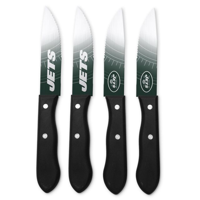 Ensemble de 4 couteaux à steak en acier inoxydable New York Jets