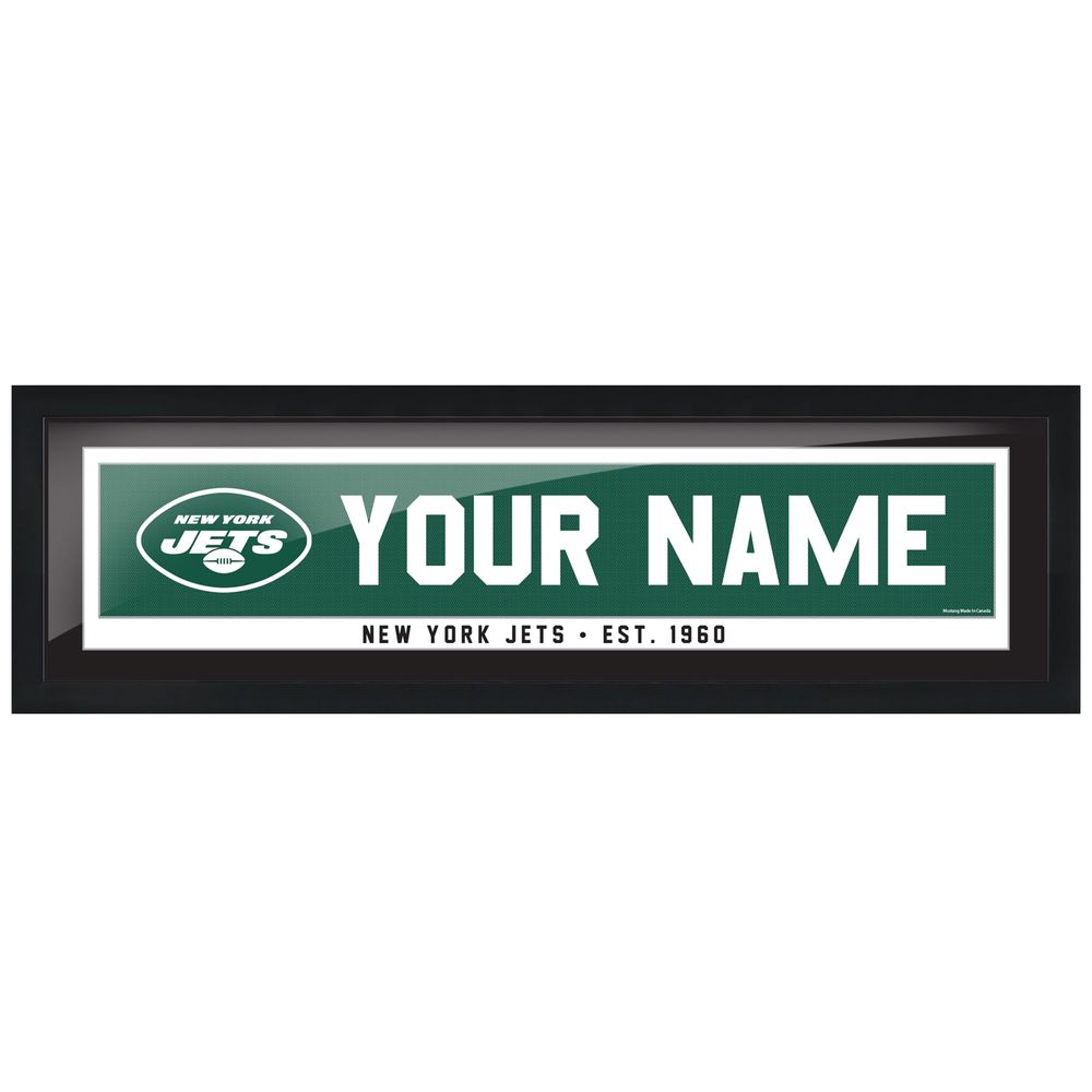 New York Jets - 6'' x 22'' Personalized Framed Art