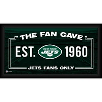 Collage de grottes de fans encadré 10" x 20" des Jets de New York