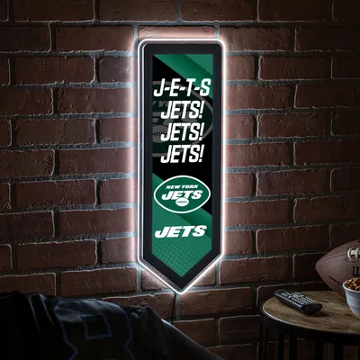 New York Jets 23 LED Retro Logo Round Wall Sign