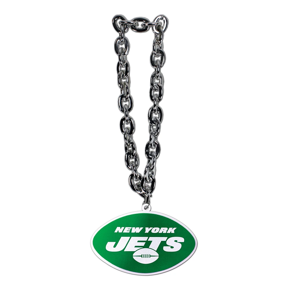 Collier chaîne superfan surdimensionné des Jets de New York