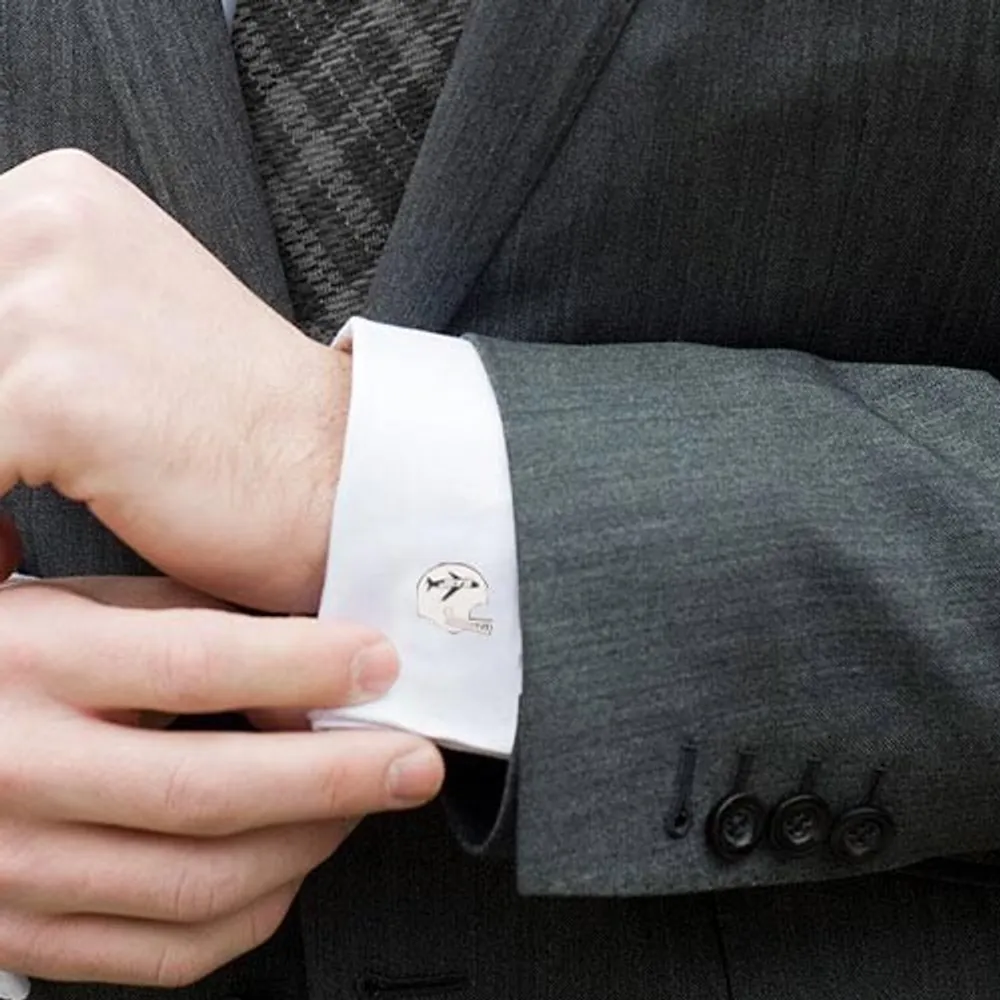 New York Jets Silver-Plated Team Logo Cufflinks