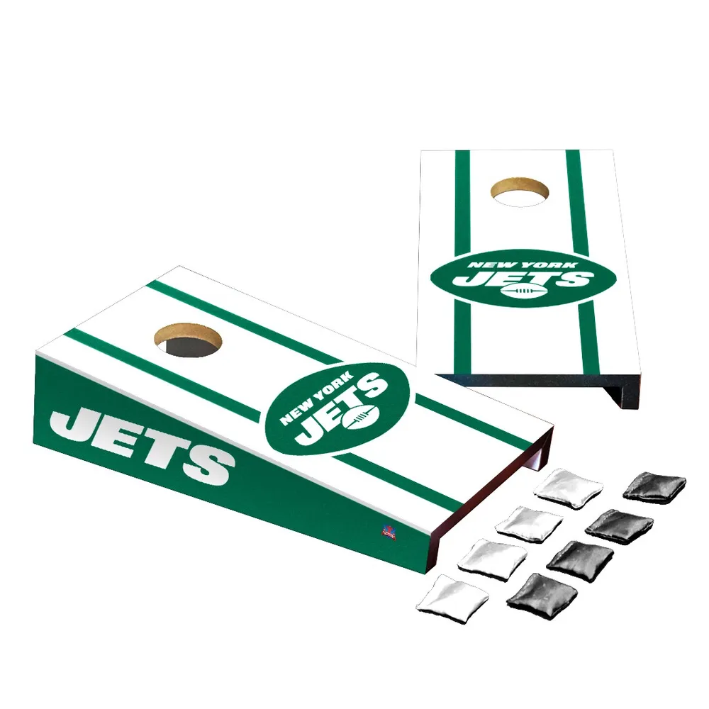 Lids New York Jets Stripe Design Desktop Cornhole Game Set
