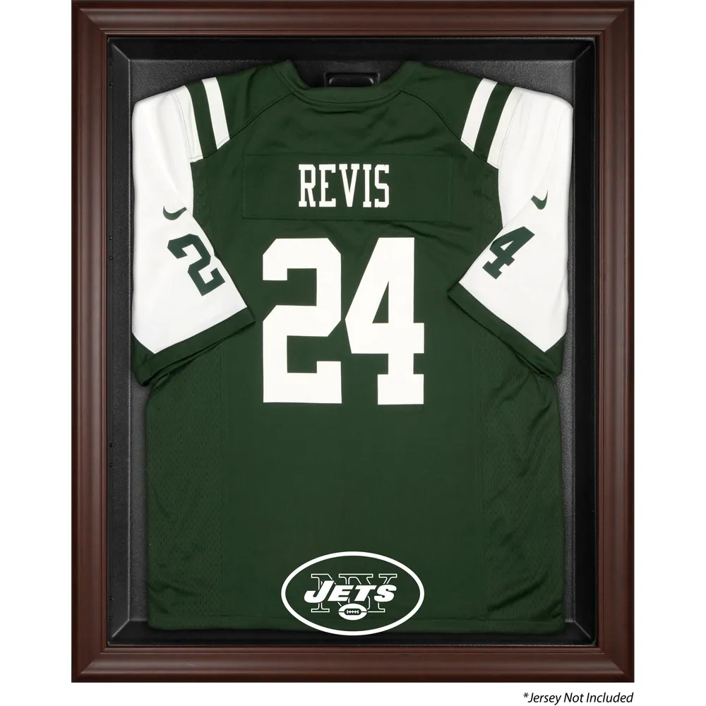 Lids New York Jets Fanatics Authentic Throwback Logo 1998 - 2018 Brown  Framed Logo Jersey Display Case